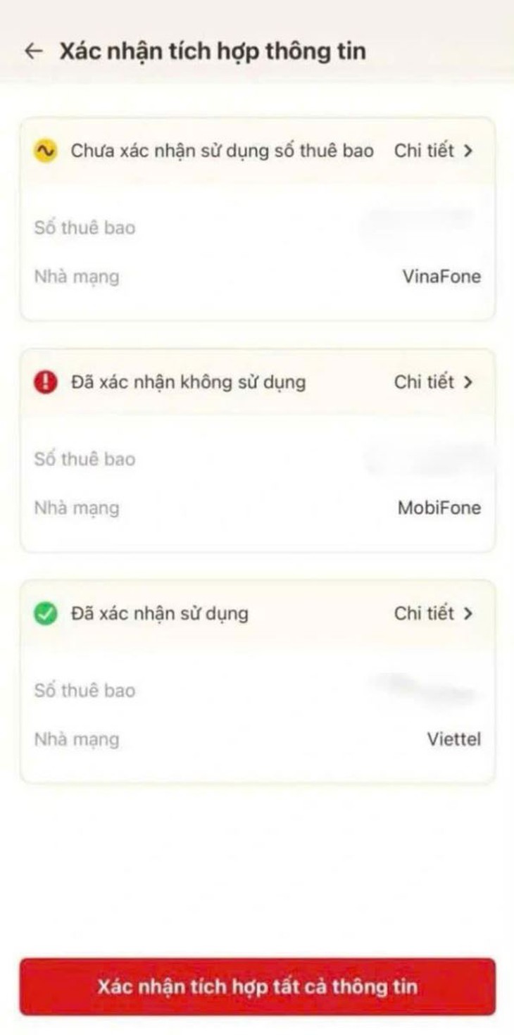 Xác thực trên VNeID lộ nhiều số thuê bao 'không chính chủ'- Ảnh 2.