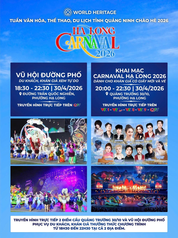 Dàn sao 'khủng' sẽ góp mặt tại Carnaval Hạ Long 2026- Ảnh 1. Dàn sao 'khủng' sẽ góp mặt tại Carnaval Hạ Long 2026- Ảnh 1.