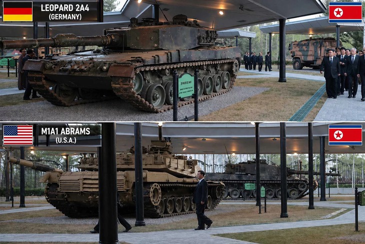 Triều Tiên công khai nghiên cứu xe tăng M1A1 Abrams của Mỹ và Leopard 2A4 của Đức- Ảnh 1.