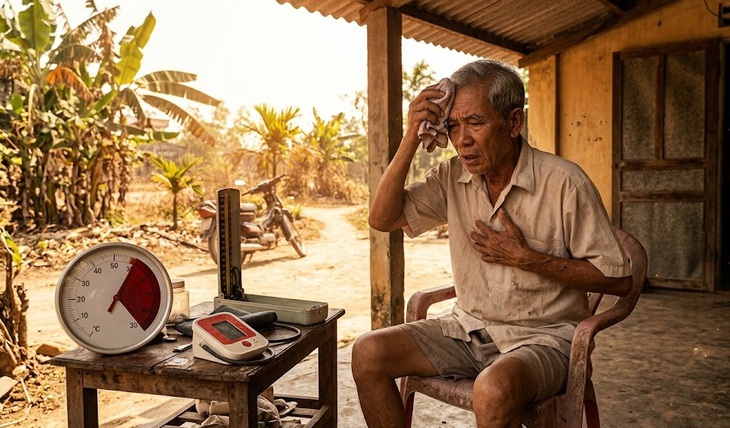 Nền nhiệt độ trên 38°C khiến nguy cơ nhồi máu cơ tim tăng mạnh ở người cao tuổi- Ảnh 1.
