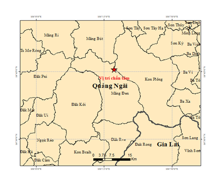 Liên tiếp nhiều trận động đất xảy ra ở Quảng Ngãi- Ảnh 1. Liên tiếp nhiều trận động đất xảy ra ở Quảng Ngãi- Ảnh 1.