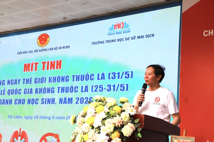 Giờ học đặc biệt về sức khỏe và xây dựng trường học an toàn, văn minh và không khói thuốc- Ảnh 1.