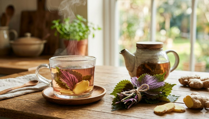 Từ lá tía tô quen thuộc, làm 4 thức uống thanh mát cho ngày hè- Ảnh 1. nước lá tía tô