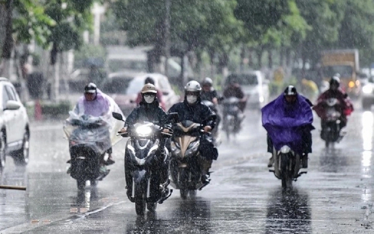Không khí lạnh gây mưa dông mạnh ở nhiều khu vực Bắc Bộ