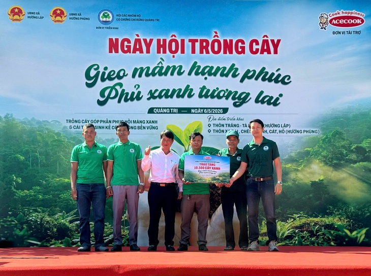 Acecook Việt Nam khởi động dự án trồng 10.500 cây xanh tại tỉnh Quảng Trị - 'Gieo mầm hạnh phúc - Phủ xanh tương lai'- Ảnh 2.