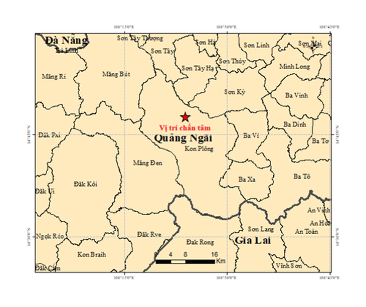 Lại xảy ra động đất tại 'điểm nóng' Kon Plông ở Quảng Ngãi- Ảnh 1. Lại xảy ra động đất tại 'điểm nóng' Kon Plông ở Quảng Ngãi- Ảnh 1.