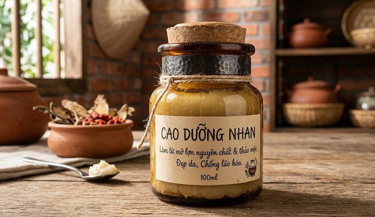 Cách chế biến mỡ lợn thành cao dưỡng nhan, thách thức thời gian - Ảnh 1.