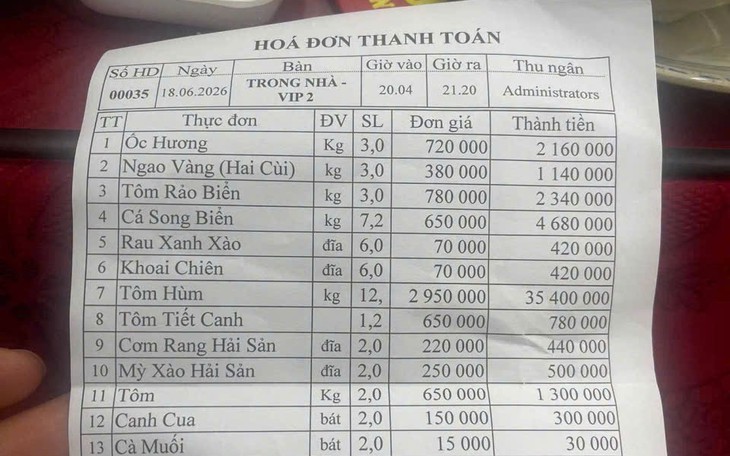 Sự thật vụ hóa đơn hải sản hơn 27 triệu đồng gây xôn xao ở Bãi Cháy- Ảnh 3.