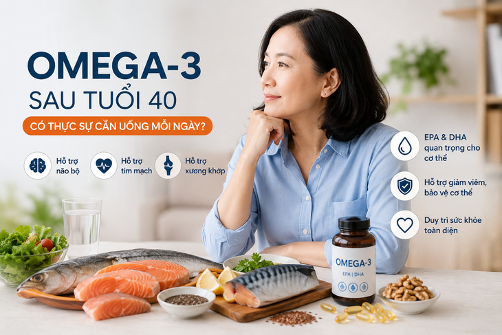 Người trên 40 tuổi có cần uống omega-3 mỗi ngày? - Ảnh 1.