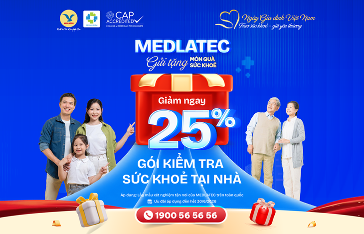 Ngày Gia đình Việt Nam: MEDLATEC giảm 25% các gói xét nghiệm sức khỏe tổng quát tại nhà- Ảnh 2. Ngày Gia đình Việt Nam: MEDLATEC giảm 25% các gói xét nghiệm sức khỏe tổng quát tại nhà- Ảnh 2.