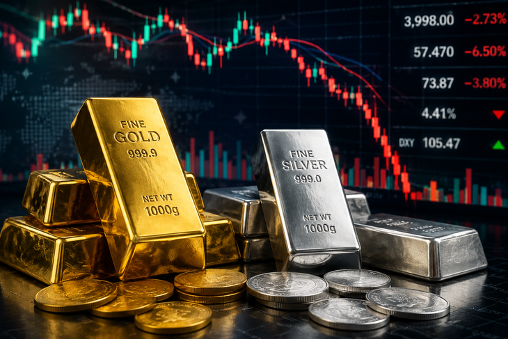 Giá vàng, bạc thế giới sáng 25/6 thủng 4.000 USD kể từ tháng 11/2025- Ảnh 1.