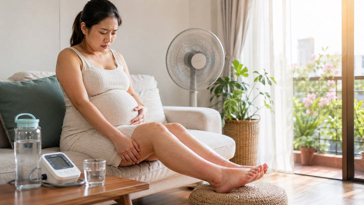 Thai phụ phù chân ngày nắng 40°C: khi nào phải đi khám? - Ảnh 1.