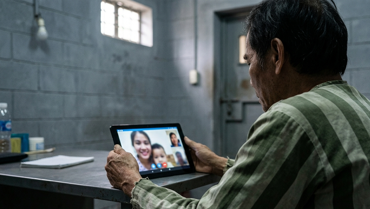 Từ 1/7, phạm nhân được gọi video call về nhà mỗi tháng 10 phút- Ảnh 1.