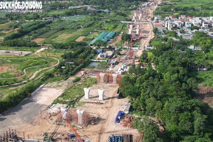 Tiến độ 'siêu cầu' vượt sông Hồng hơn 16.000 tỷ đồng sau hơn 8 tháng khởi công- Ảnh 5.