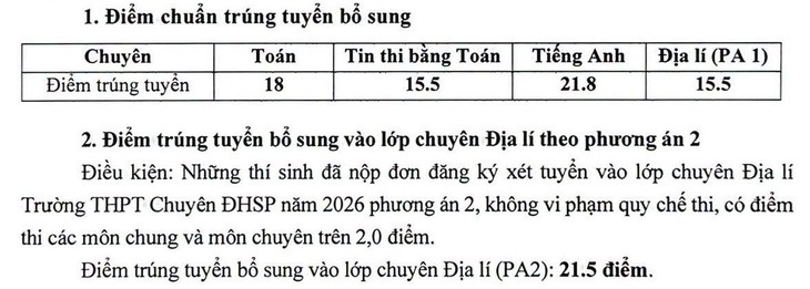 Liên tiếp các trường THPT chuyên hạ điểm chuẩn lớp 10- Ảnh 1.
