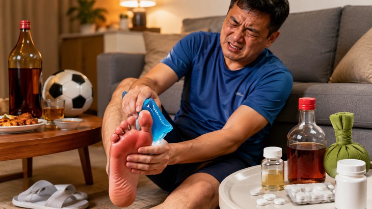 Đau buốt ngón chân sau đêm World Cup: cơn gout có thể đến từ vài lon bia? - Ảnh 2.