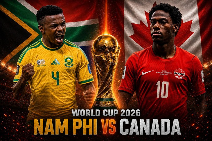 Kênh và link xem trực tiếp Nam Phi vs Canada - vòng 1/16 World Cup 2026 ngày 29/6- Ảnh 1.