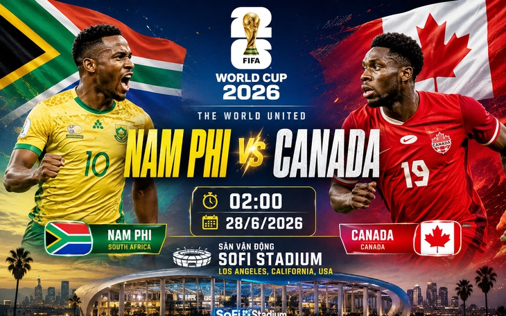 Kênh và link xem trực tiếp Nam Phi vs Canada - vòng 1/16 World Cup 2026 ngày 29/6- Ảnh 3.