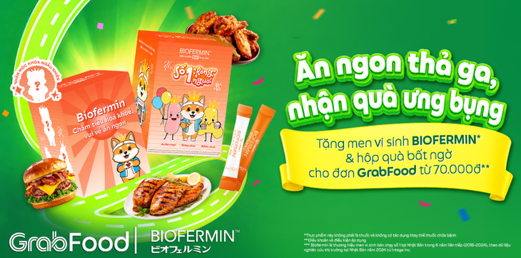 Biofermin 'bắt tay' cùng GrabFood: Đưa thông điệp chăm sóc tiêu hóa vào từng đơn hàng- Ảnh 2.