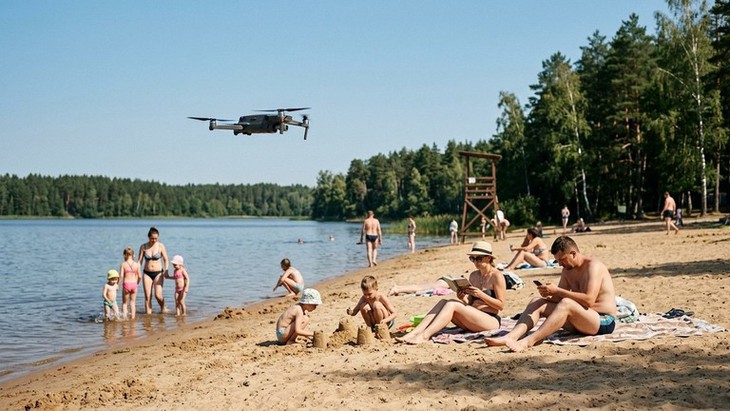 UAV biết 'nói' xuất hiện ở các bãi biển Belarus- Ảnh 1.