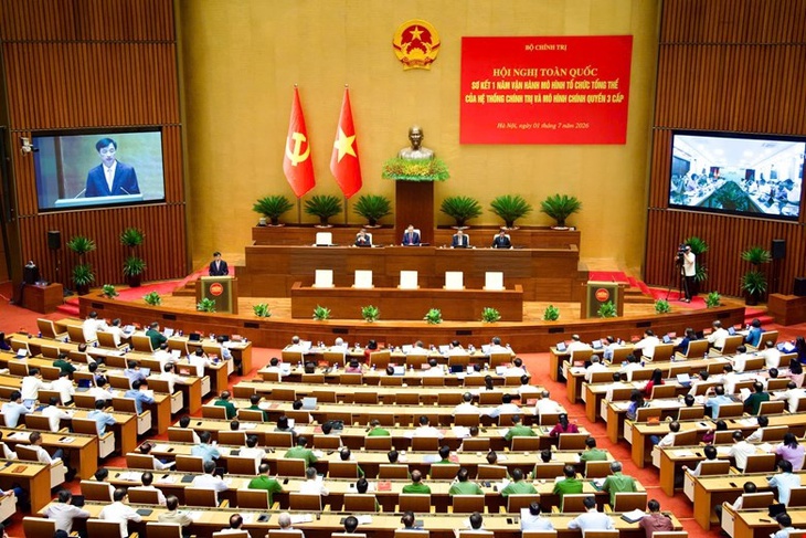 Tổng Bí thư, Chủ tịch nước Tô Lâm chủ trì Hội nghị toàn quốc sơ kết 1 năm vận hành mô hình chính quyền 3 cấp- Ảnh 1.