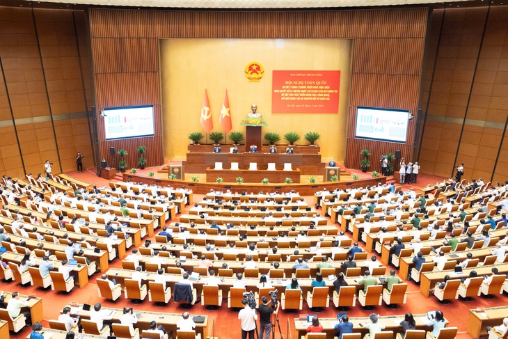 Tổng Bí thư, Chủ tịch nước Tô Lâm dự Hội nghị toàn quốc sơ kết 1 năm 6 tháng thực hiện Nghị quyết 57 - Ảnh 1.