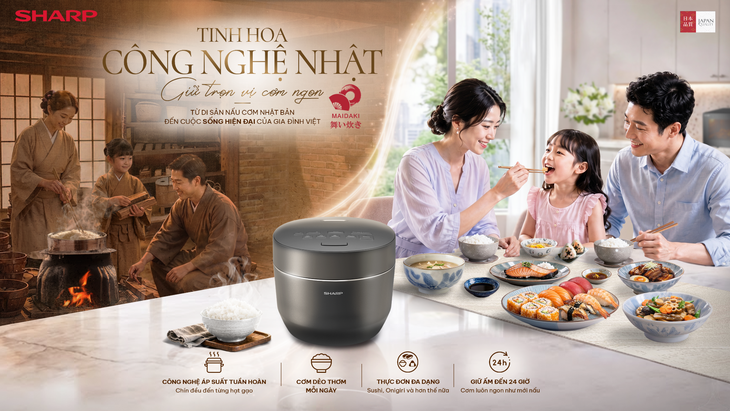 Sharp Maidaki – Tinh hoa nấu cơm chuẩn Nhật cho gia đình Việt- Ảnh 1.