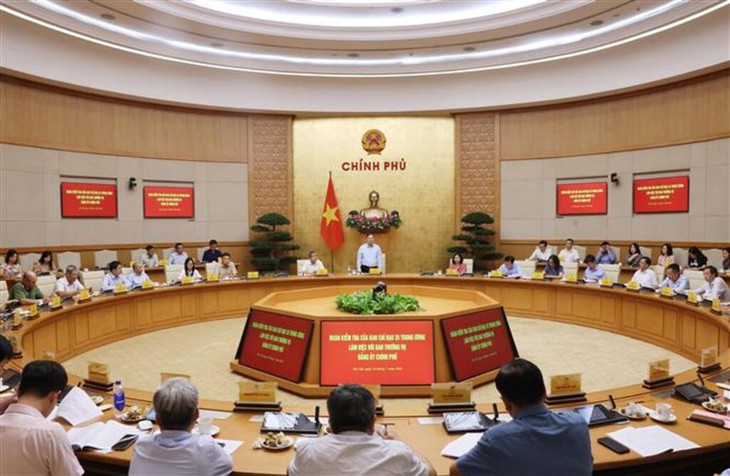 Đoàn kiểm tra của Ban Chỉ đạo 35 Trung ương làm việc với Ban Thường vụ Đảng ủy Chính phủ- Ảnh 1.