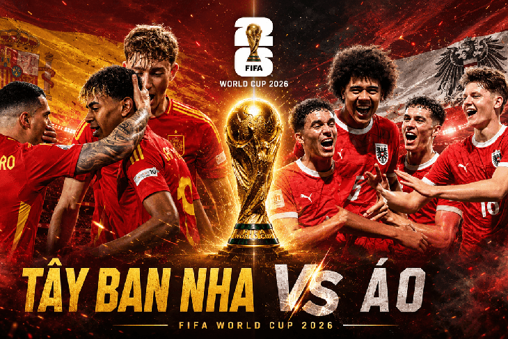 Kênh và link xem trực tiếp Tây Ban Nha vs Áo - vòng 1/16 World Cup 2026 ngày 3/7- Ảnh 1.