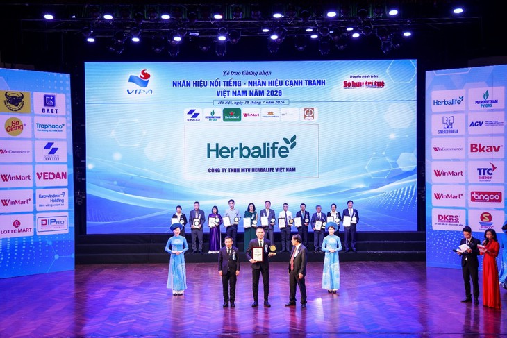 Herbalife Việt Nam được xếp hạng thuộc Top 10 Nhãn Hiệu Nổi Tiếng Việt Nam năm 2026 - Ảnh 1.