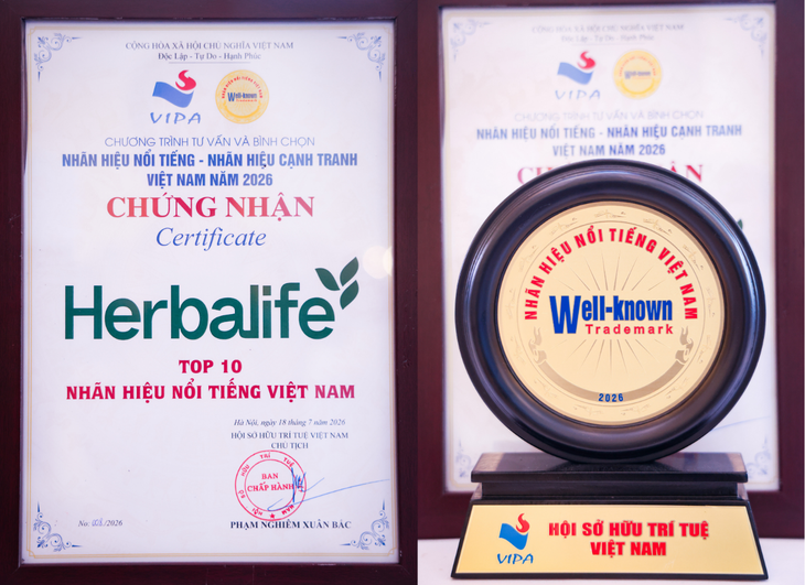 Herbalife Việt Nam được xếp hạng thuộc Top 10 Nhãn Hiệu Nổi Tiếng Việt Nam năm 2026 - Ảnh 3.
