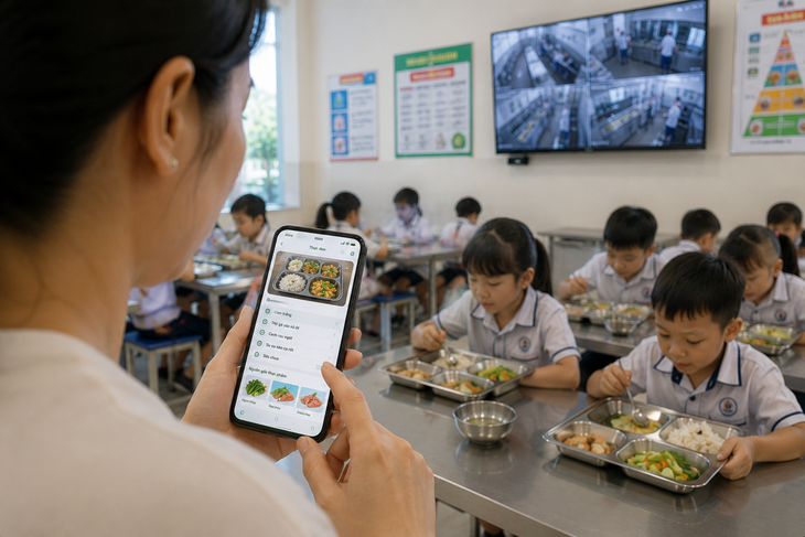 Phụ huynh Hà Nội sắp được 'giám sát' bếp ăn bán trú của con qua điện thoại- Ảnh 1.