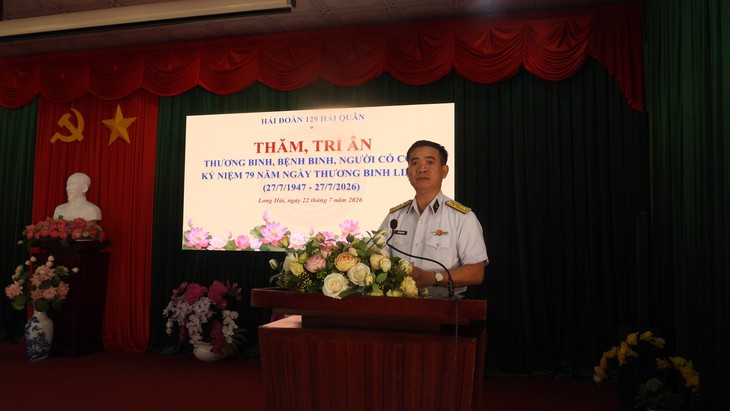 Hải đoàn 129 Hải quân sôi nổi với các hoạt động tri ân nhân Ngày Thương binh - Liệt sĩ- Ảnh 1.