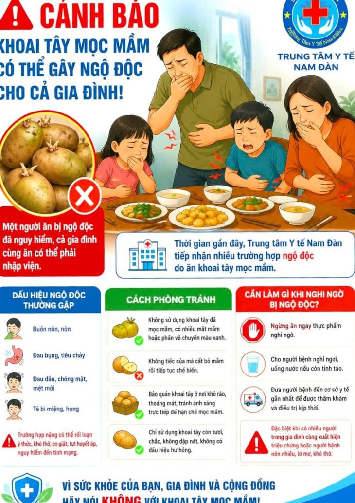 Ăn canh khoai tây mọc mầm 1 người tử vong 3 người đi cấp cứu 
nghi ngộ độc- Ảnh 2.