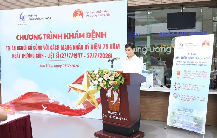 Khám sức khỏe miễn phí cho 100 người cao tuổi diện chính sách nhân Ngày Thương binh - Liệt sĩ- Ảnh 1.