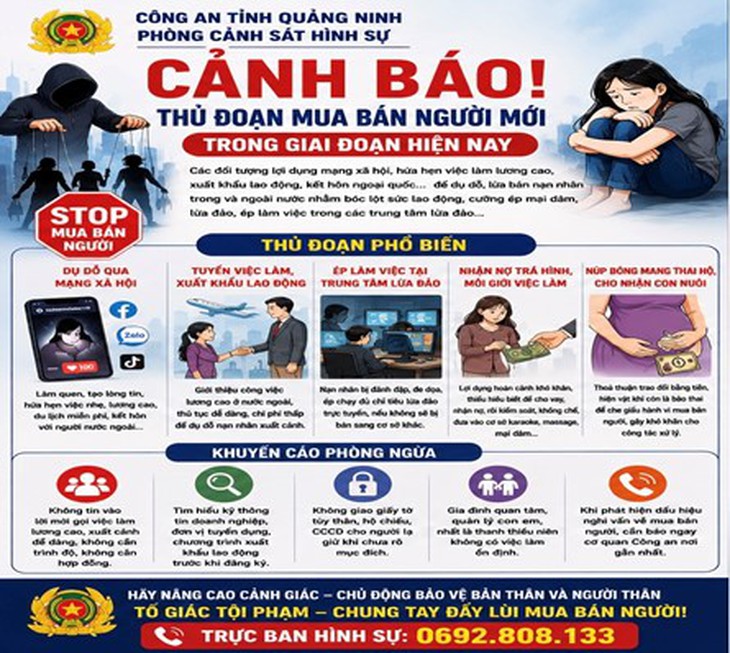 Cảnh báo nhiều thủ đoạn mới của tội phạm mua bán người - Ảnh 1.