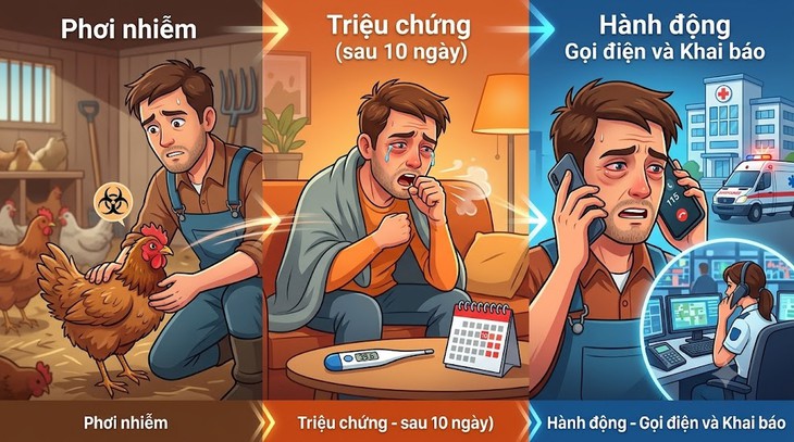 Mắt đỏ có thể là dấu hiệu đầu tiên mắc H5N1 sau khi tiếp xúc gia cầm nhiễm bệnh- Ảnh 2.