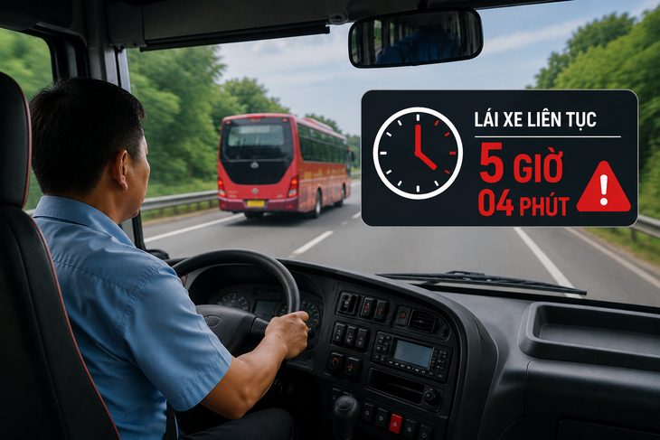 Lái xe liên tục 5 giờ 4 phút, cả chủ và lái có thể bị phạt đến 17 triệu đồng - Ảnh 1.