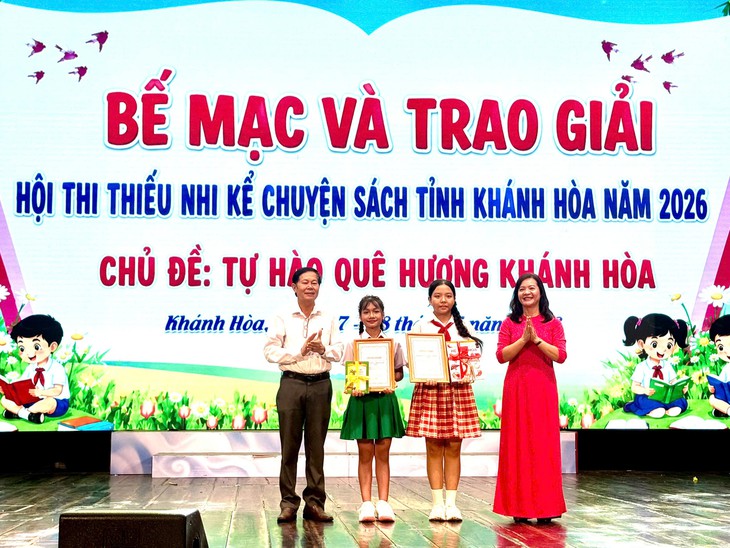Thiếu nhi ở Khánh Hòa kể chuyện sách hay, lan tỏa niềm tự hào về quê hương, đất nước- Ảnh 1.