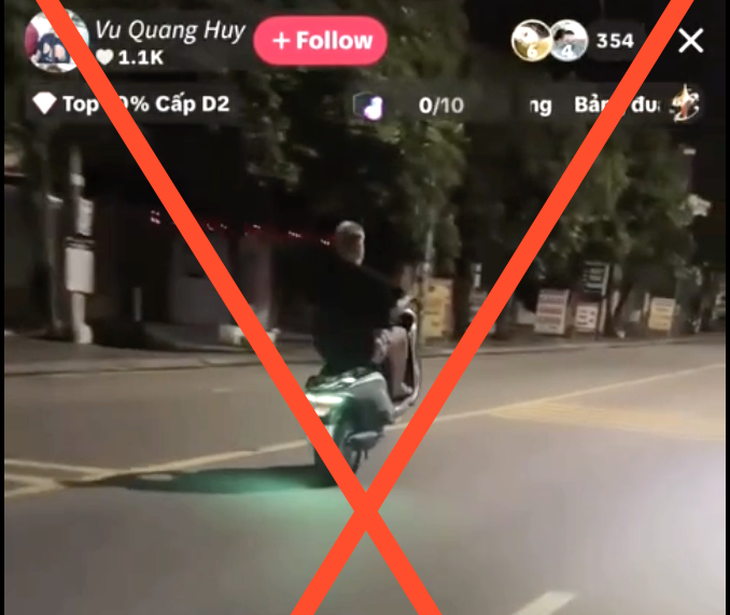 Làm rõ vụ livestream thanh niên 'bốc đầu xe' trong đêm - Ảnh 1.