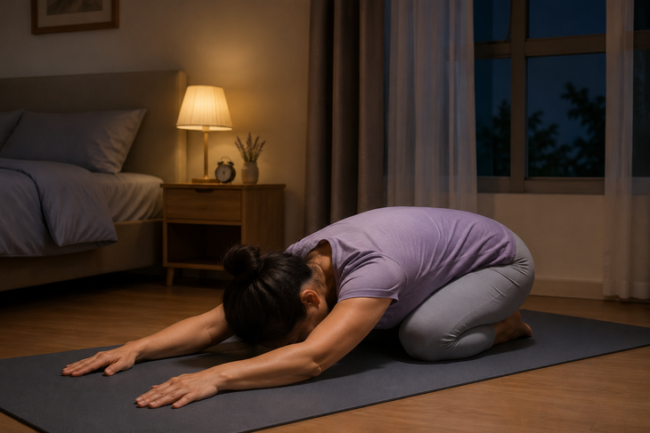 5 tư thế yoga cho người mất ngủ, ngủ kém - Ảnh 1.