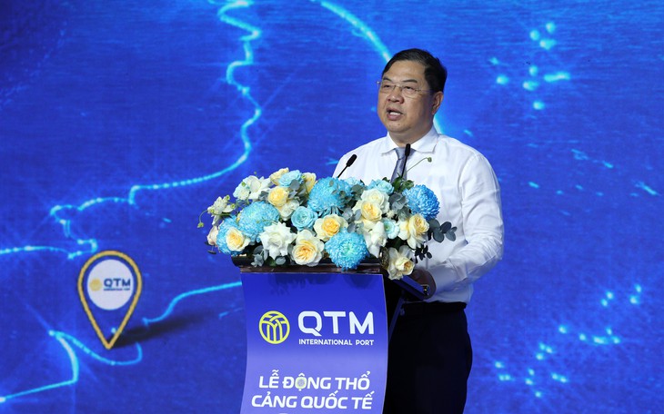 Phó Thủ tướng Thường trực Phạm Gia Túc dự lễ khởi công Cảng quốc tế QTM- Ảnh 1.
