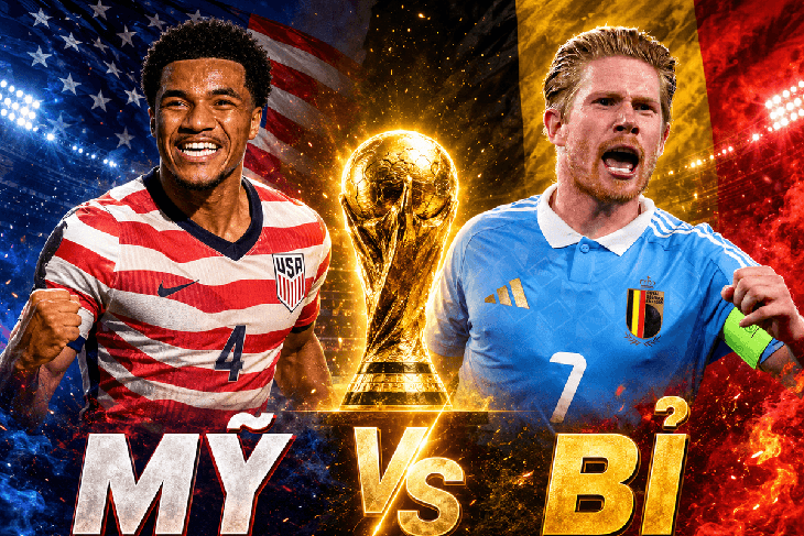 Kênh và link xem trực tiếp Mỹ vs Bỉ - vòng 1/8 World Cup 2026 ngày 7/7- Ảnh 1.