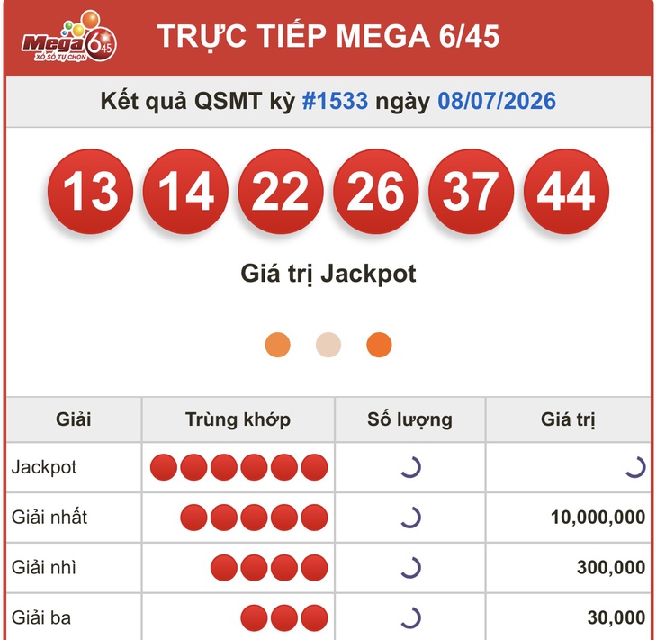 Kết quả xổ số Vietlott hôm nay 13/7/2026 - Vietlott 13/7 - Xổ số Power 6/55 và Mega 6/45 ngày 13/7- Ảnh 10.