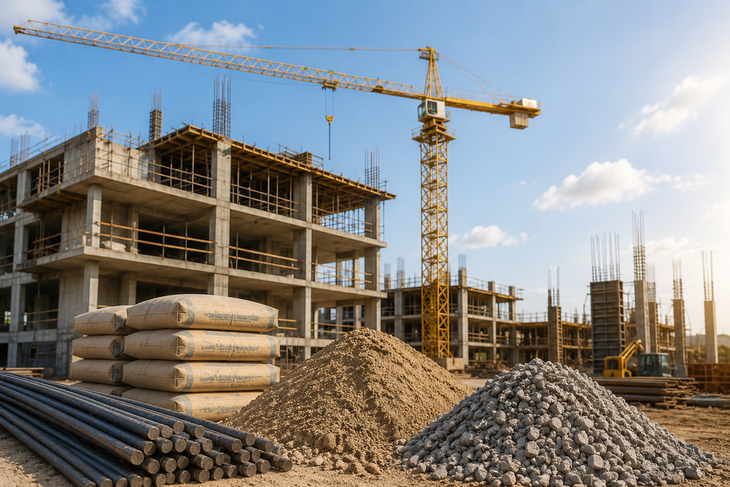 Bộ Xây dựng yêu cầu ngăn chặn tình trạng 'thổi giá' cát, đá, thép, xi măng - Ảnh 1.