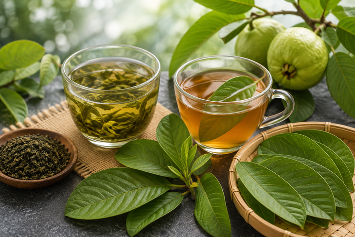 Lá ổi và trà xanh, loại nào giàu chất chống oxy hóa hơn? - Ảnh 1.