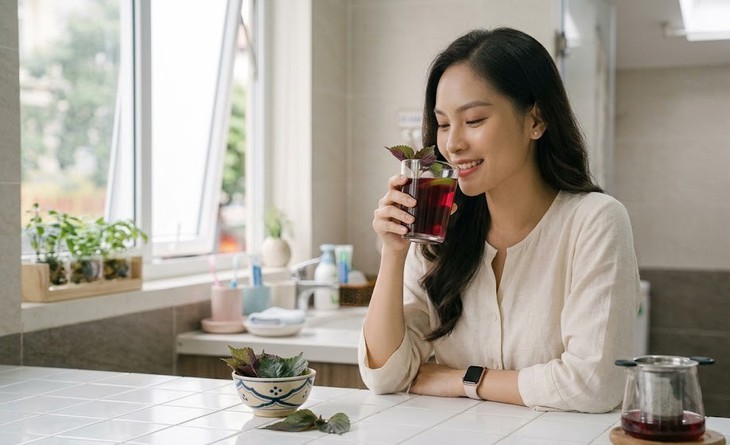 Mẹo uống nước lá tía tô để hỗ trợ làn da khỏe đẹp - Ảnh 1.