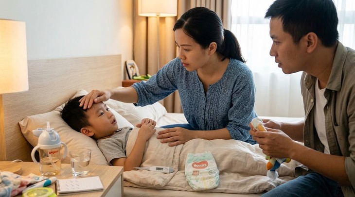 Trẻ sốt đầu năm học: 72 giờ đầu cha mẹ cần theo dõi gì?- Ảnh 1.