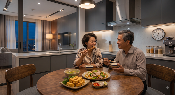 Dinh dưỡng theo nhịp sinh học giải mã lý do ăn tối muộn dễ gây tích mỡ - Ảnh 1.