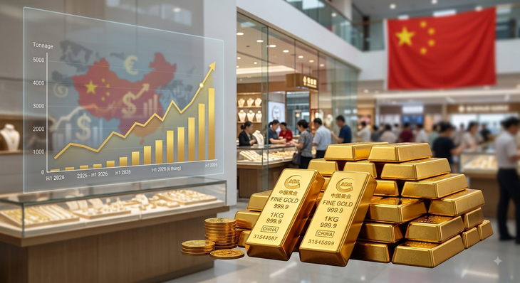Tiêu thụ vàng tại Trung Quốc tăng vọt- Ảnh 1.